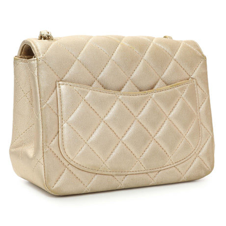 Chanel Metallic Quilted Mini Square Flap Handbags Chanel