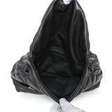 Saint Laurent  Black Lambskin Small Loulou Puffer