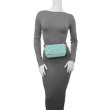 Chanel Teal Goatskin Quilted Chanel 19 Waist Bag Handbags Chanel