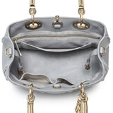 Christian Dior Grey Calfskin Cannage Medium The Lady 95.22 Handbags Christian Dior