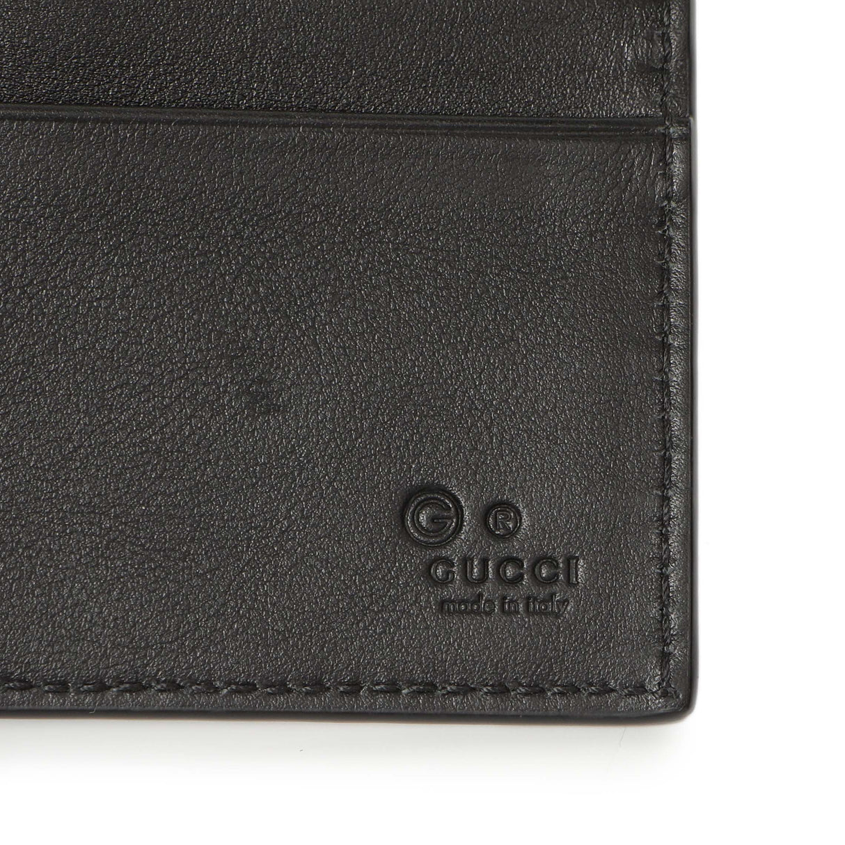 Gucci Black Microguccissima Bi-Fold Wallet