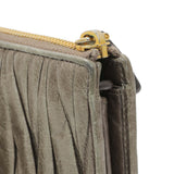 Miu Miu Grey Nappa Matelasse Zip Wallet Accessories Miu Miu