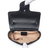 Gucci Blue Monogram Matelasse Diagonal Super Mini GG Marmont Shoulder Bag Handbags Gucci