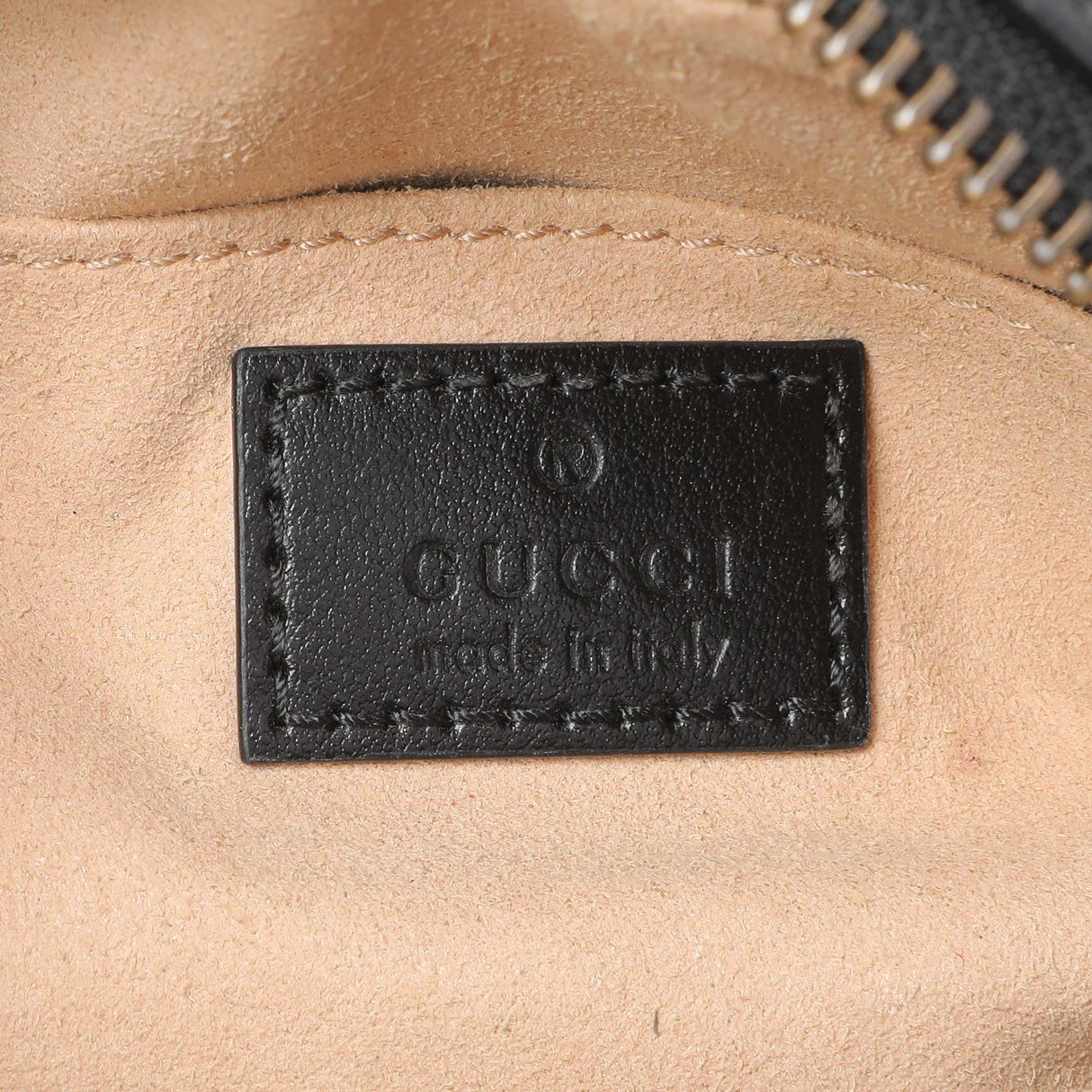 Gucci Black Calfskin Matelasse Mini GG Marmont Chain Shoulder Bag Handbags Gucci