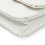 Chanel White Caviar Quilted Flap Phone Holder With Chain Handbags Chanel