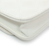 Chanel White Caviar Quilted Flap Phone Holder With Chain Handbags Chanel