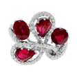 18K White Gold 5.03 Carat Ruby Ring Fine Jewellery Modaselle