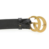 Gucci Black Calfskin Double G 30mm Belt