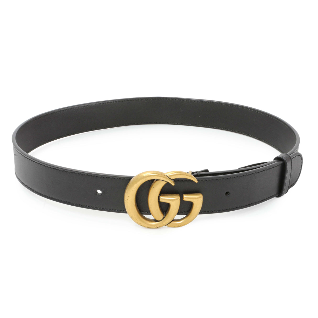 Gucci Black Calfskin Double G 30mm Belt
