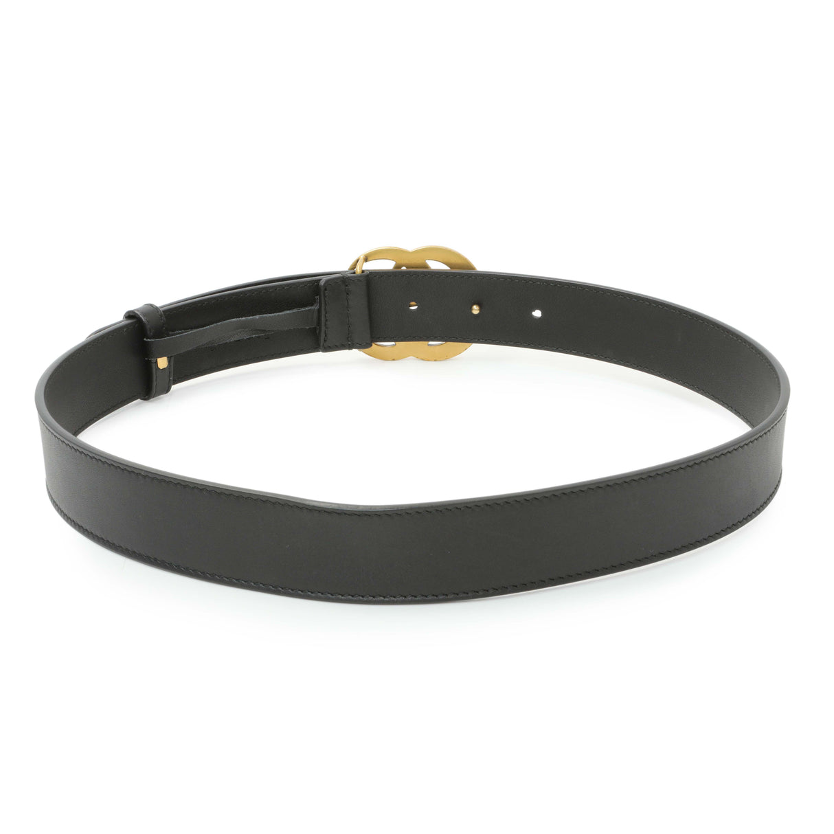 Gucci Black Calfskin Double G 30mm Belt