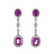 18K White Gold 4.42 Carat Fancy Pink Sapphire Earrings Fine Jewellery Modaselle