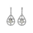 18K White Gold 3.48 Carat Pear Drop Earrings Fine Jewellery Modaselle