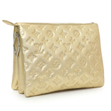 Louis Vuitton Gold Lambskin Embossed Monogram Coussin PM Handbags Louis Vuitton