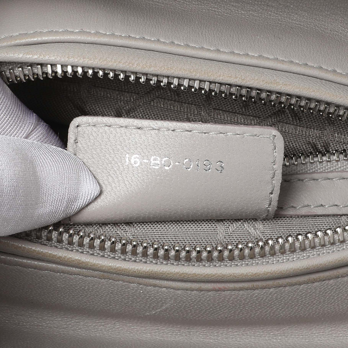Christian Dior Grey Lambskin Cannage Medium Lady Dior Handbags Christian Dior