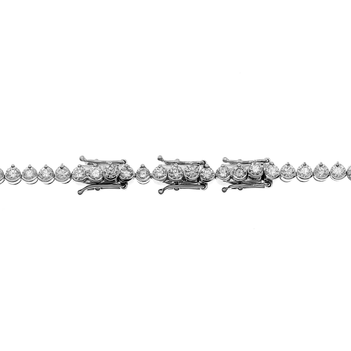 18K White Gold 9.47 Carat Riviere Diamond Necklace