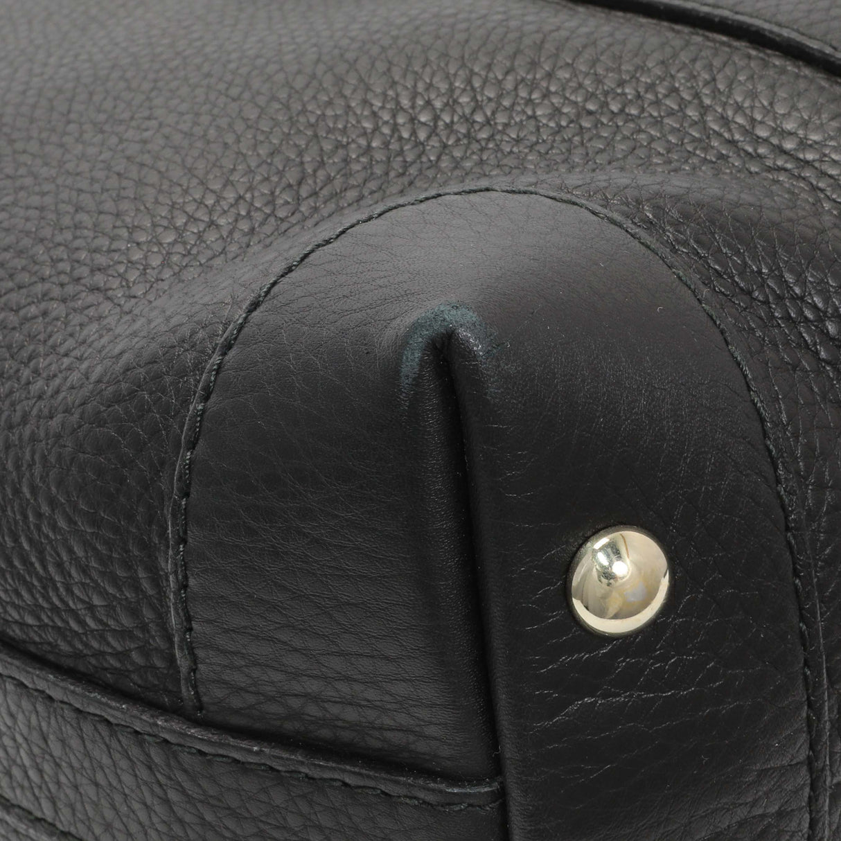 Gucci Black Grained Calfskin Medium Web Hobo