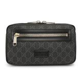 Gucci Black Soft GG Supreme Monogram Web Belt Bag