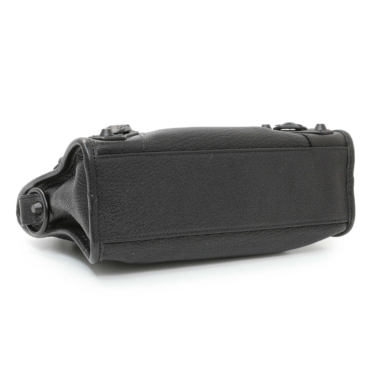 Balenciaga Black Chevre Metallic Edge Mini City