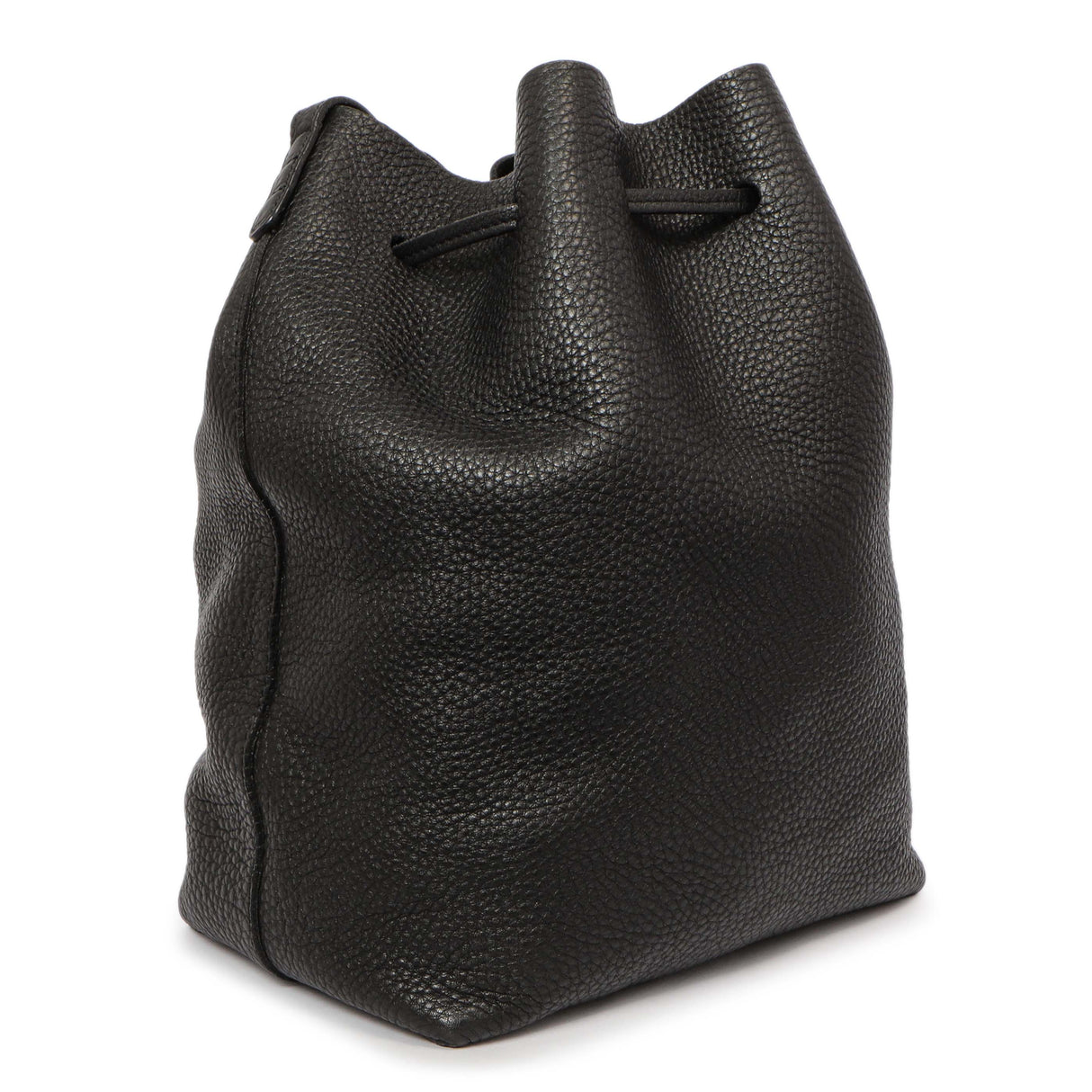 Mansur Gavriel Black Tumbled Calfskin Bucket Bag