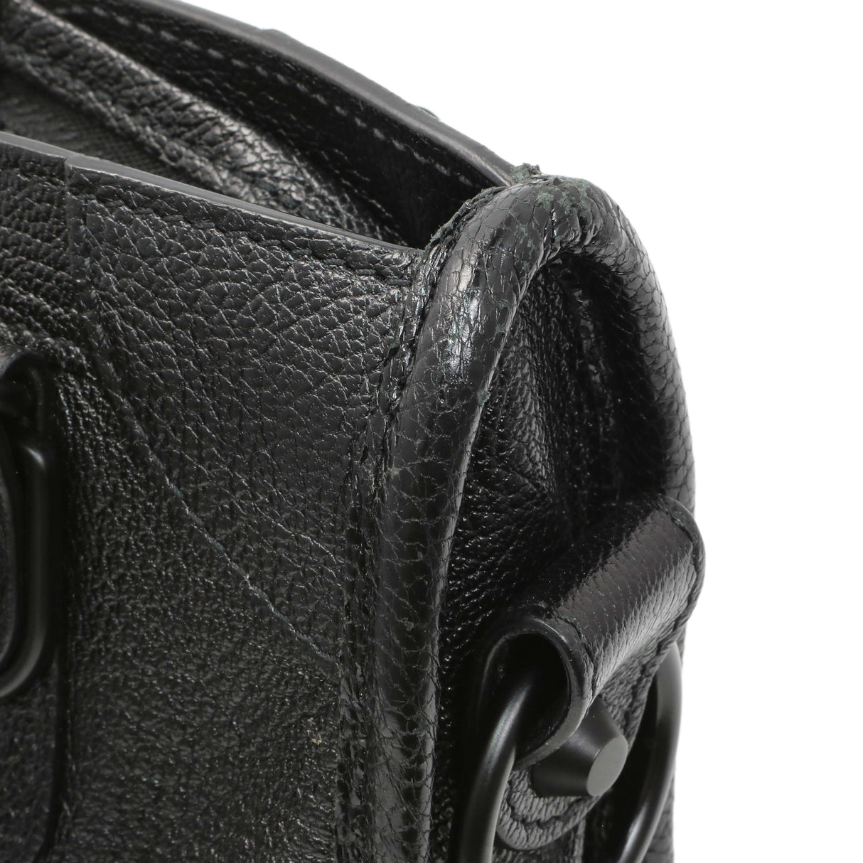 Balenciaga Black Chevre Metallic Edge Mini City