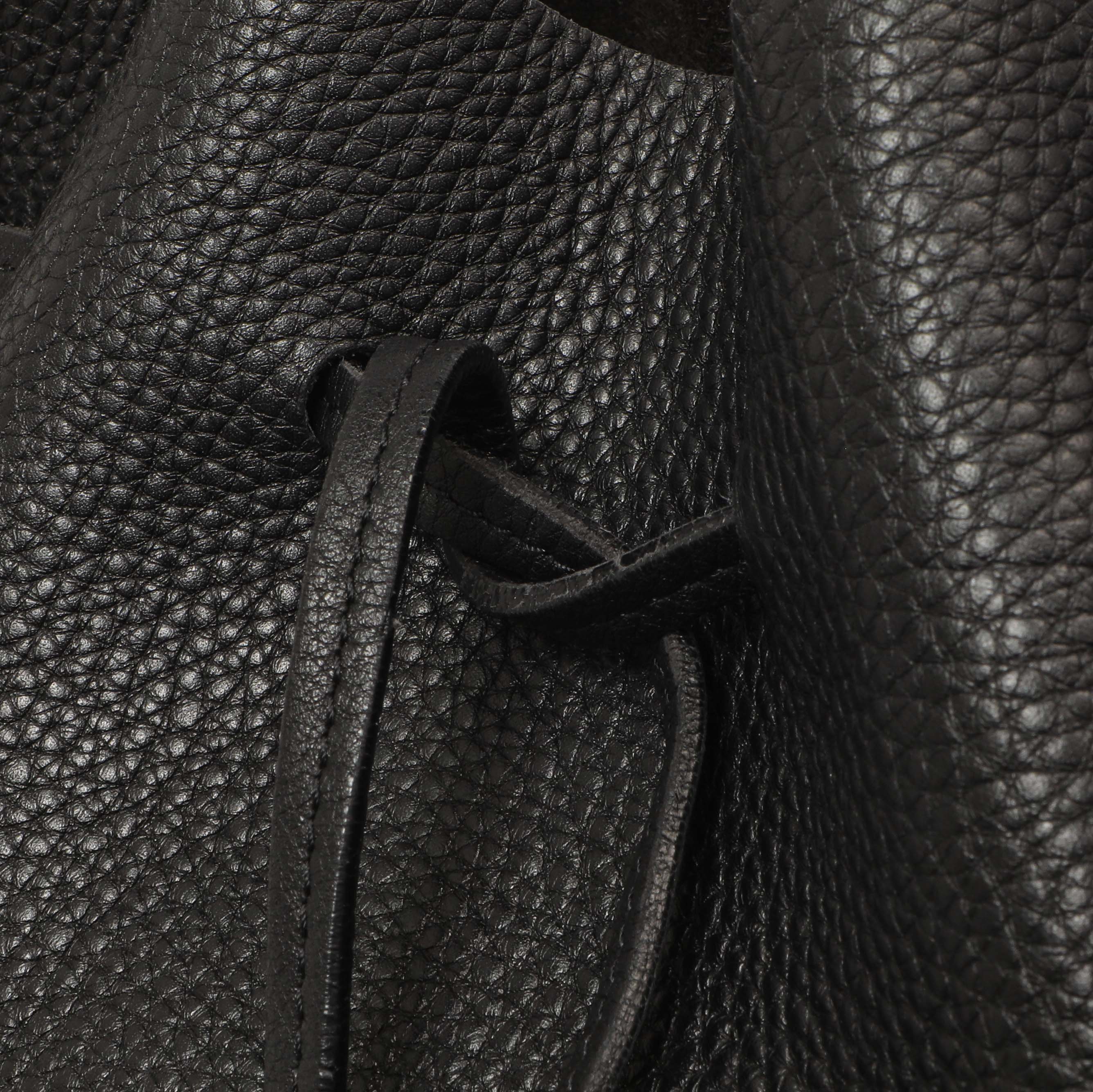 Mansur Gavriel Black Tumbled Calfskin Bucket Bag – Modaselle Mansur Gavriel Black Tumbled Calfskin Bucket Bag – Modaselle