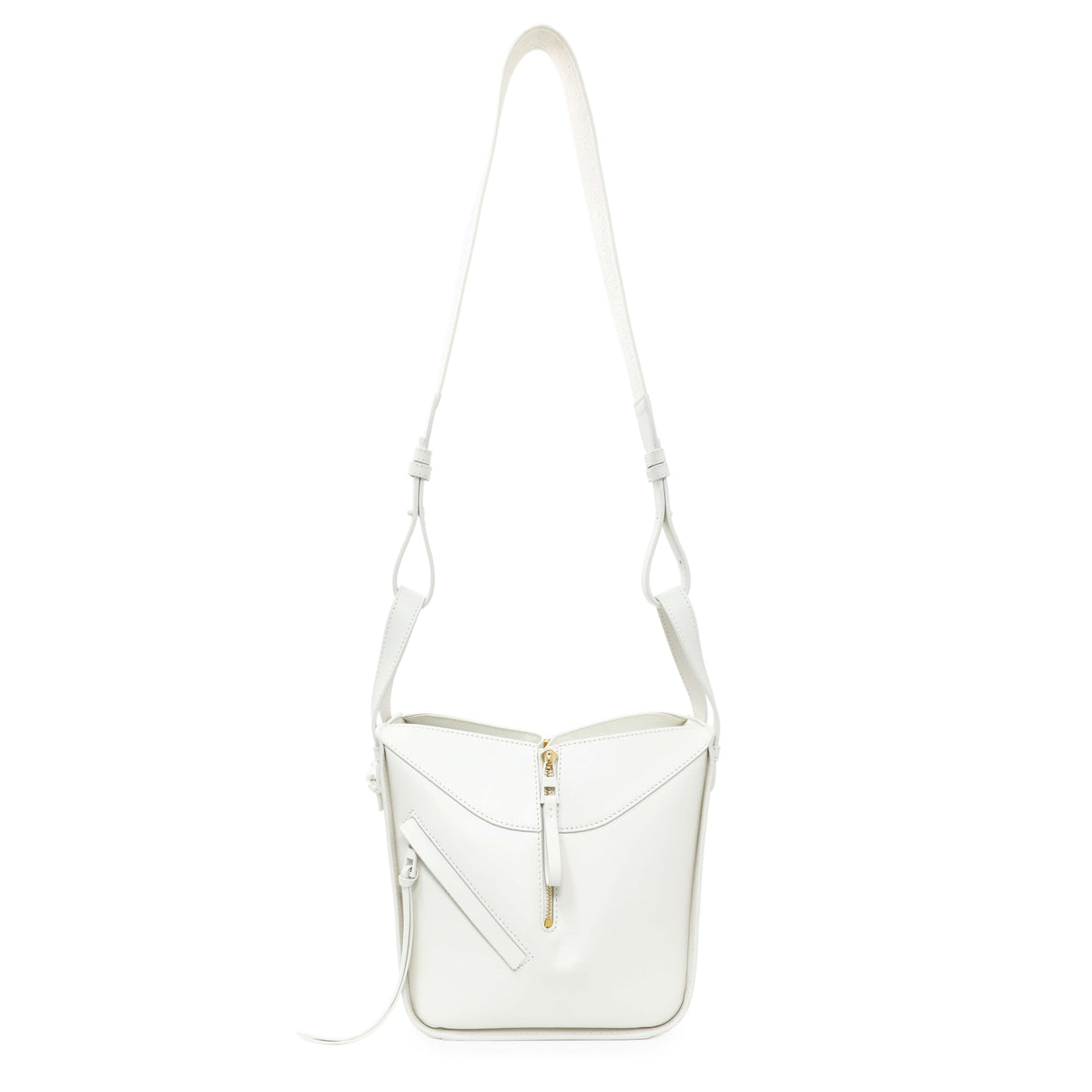 Loewe White Calfskin Compact Hammock Shoulder Bag Handbags Loewe