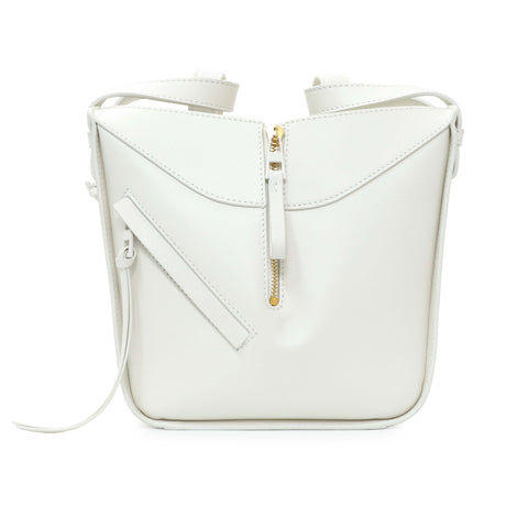 Loewe White Calfskin Compact Hammock Shoulder Bag