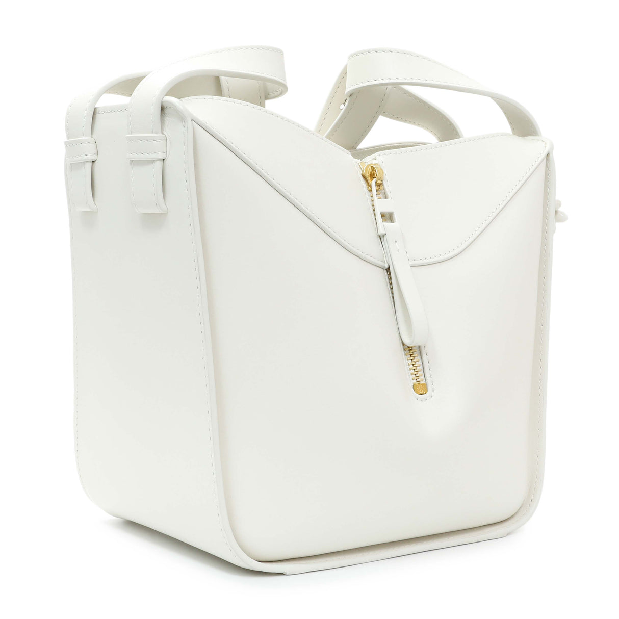 Loewe White Calfskin Compact Hammock Shoulder Bag Handbags Loewe