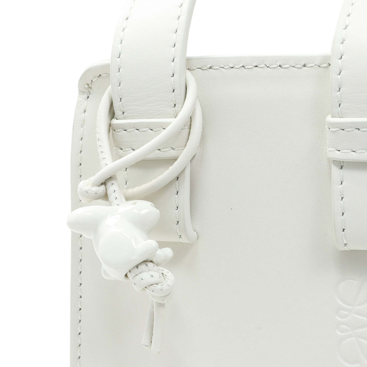 Loewe White Calfskin Compact Hammock Shoulder Bag Handbags Loewe