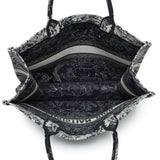 Christian Dior Canvas Embroidered Dioriviera Reverse Striped Toile De Jouy Large Book Tote Handbags Christian Dior
