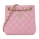 Chanel Pink Caviar Mini Bucket Bag