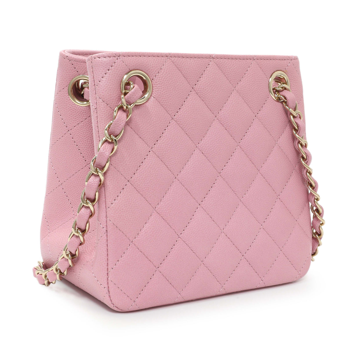 Chanel Pink Caviar Mini Bucket Bag