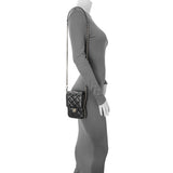 Chanel Black Quilted Lambskin My Precious Phone Case Flap Bag Handbags Chanel