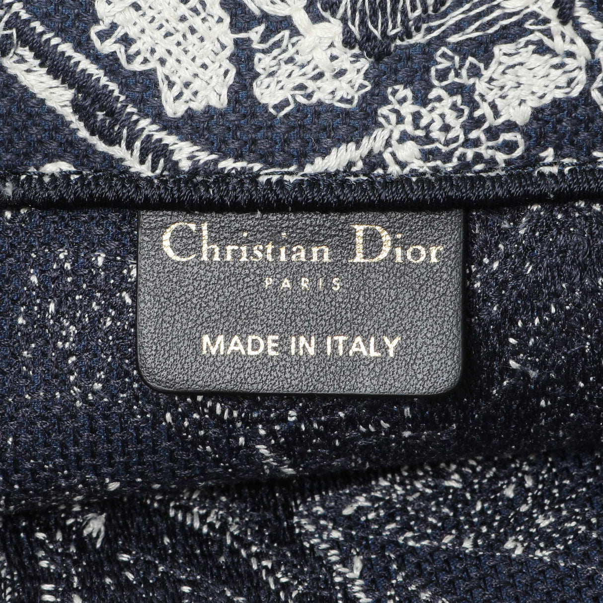 Christian Dior Canvas Embroidered Dioriviera Reverse Striped Toile De Jouy Large Book Tote Handbags Christian Dior