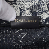 Christian Dior Canvas Embroidered Dioriviera Reverse Striped Toile De Jouy Large Book Tote Handbags Christian Dior