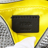 Fendi Grey Nubuck Crystal Nano Baguette Charm Handbags Fendi