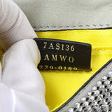 Fendi Grey Nubuck Crystal Nano Baguette Charm Handbags Fendi