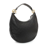 Gucci Black Guccissima Twins Hobo Medium