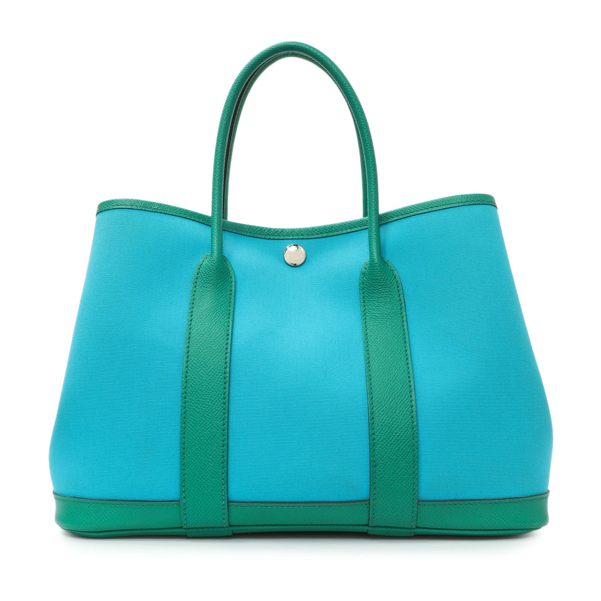 Hermes Bleu Azteque Menthe Toile Officier Epsom Garden Party 30 TPM