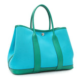 Hermes Bleu Azteque Menthe Toile Officier Epsom Garden Party 30 TPM