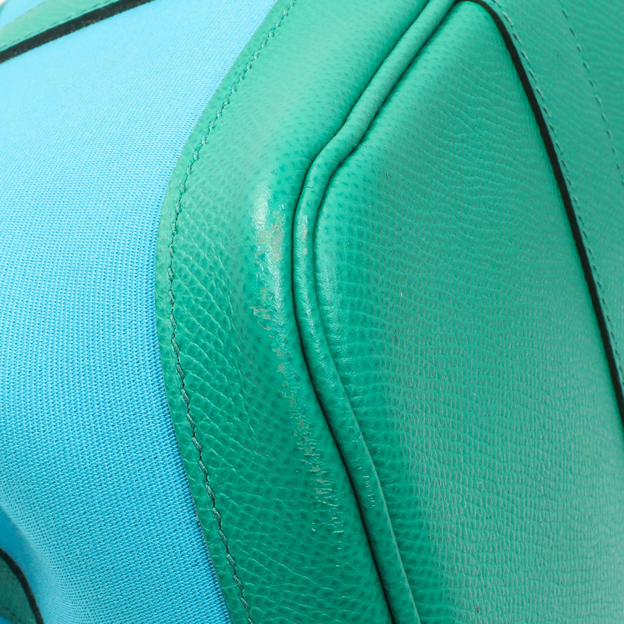 Hermes Bleu Azteque Menthe Toile Officier Epsom Garden Party 30 TPM