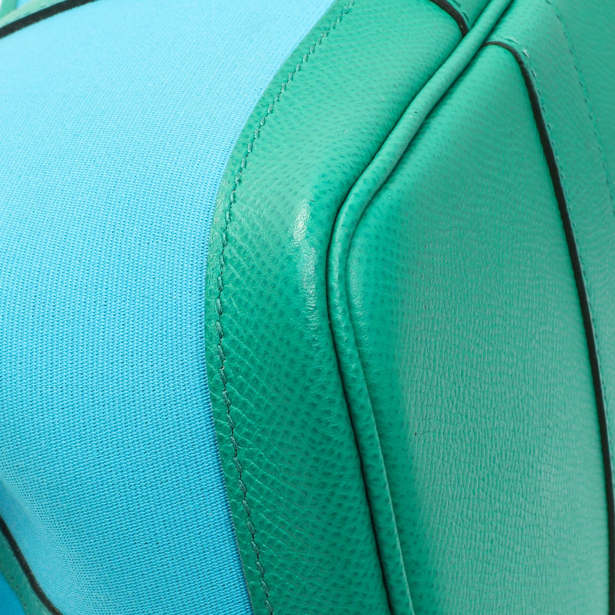 Hermes Bleu Azteque Menthe Toile Officier Epsom Garden Party 30 TPM