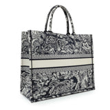 Christian Dior Canvas Embroidered Dioriviera Reverse Striped Toile De Jouy Large Book Tote Handbags Christian Dior