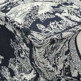 Christian Dior Canvas Embroidered Dioriviera Reverse Striped Toile De Jouy Large Book Tote Handbags Christian Dior