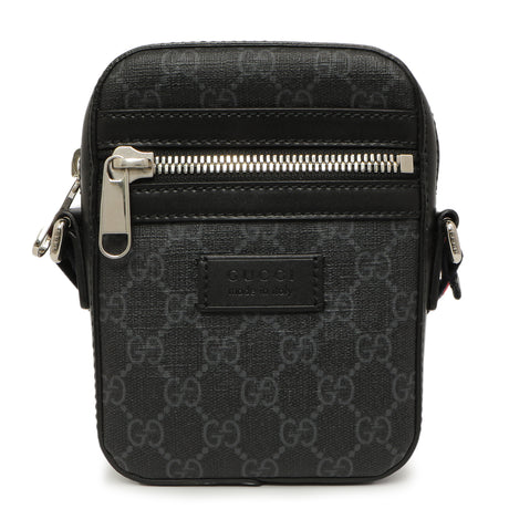 Gucci Black GG Supreme Monogram Mini Messenger