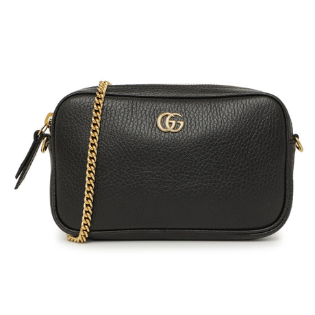 Gucci Black Calfskin Super Mini Marmont Crossbody