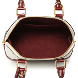 Louis Vuitton White/Burgundy Epi Alma BB