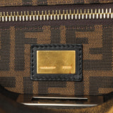 Fendi Black Vitello Seta Medium Peekaboo Iconic Satchel