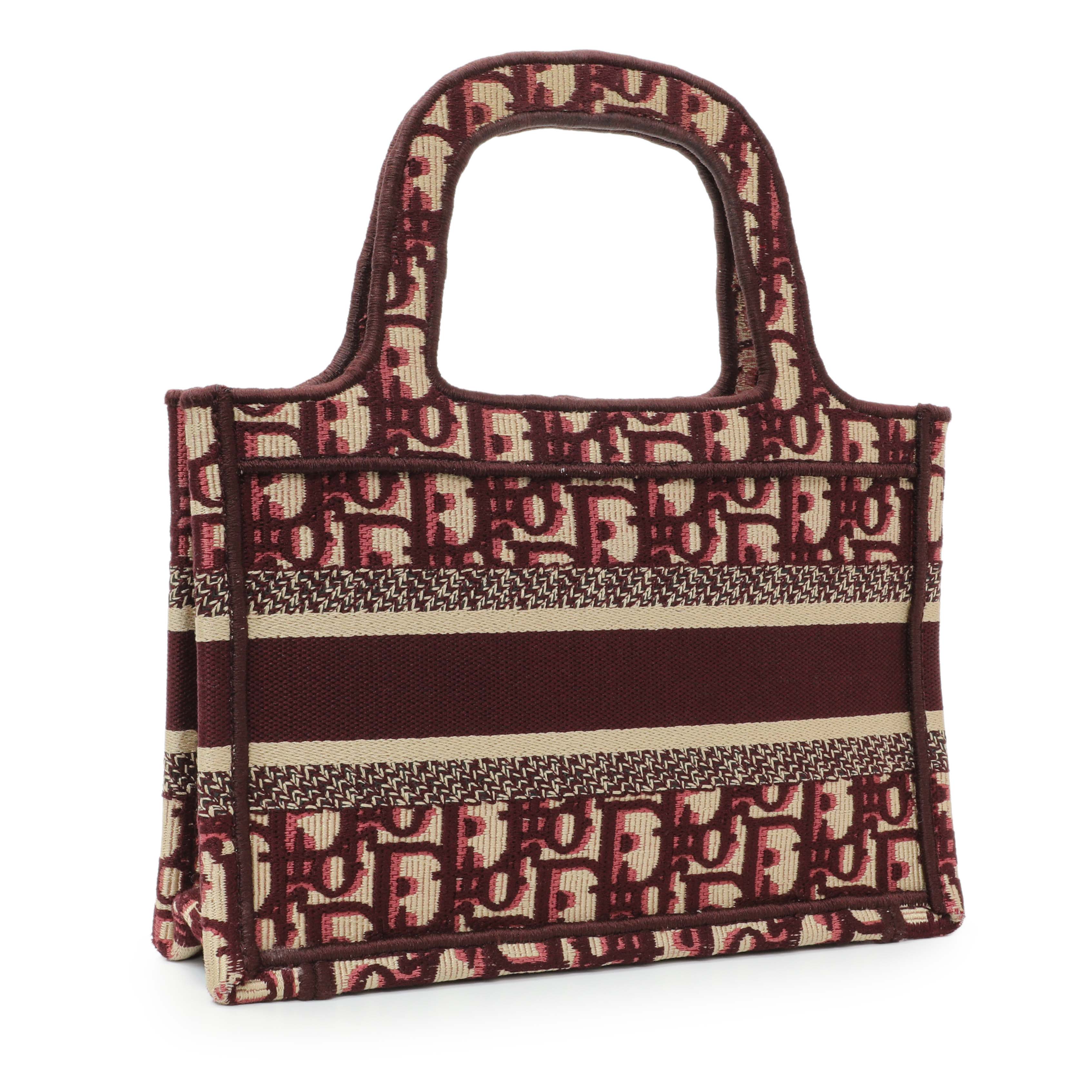 Christian Dior Book Tote ブックトート ミニ ボルドー Christian Dior Oblique Mini Book Tote – Modaselle