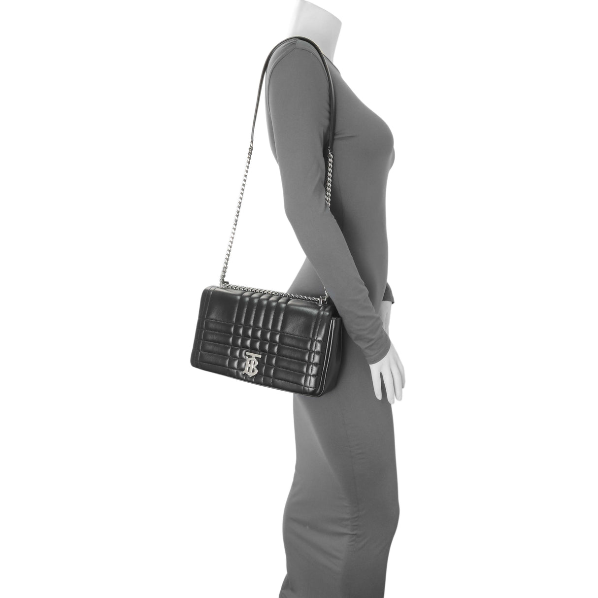 Burberry Black Lambskin Quilted Medium Lola Bag Handbags Burberry